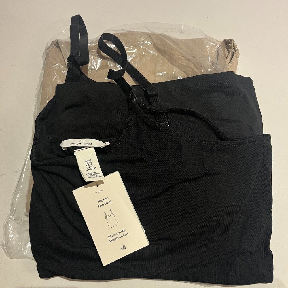 H&M Black Nursing Tank Tops